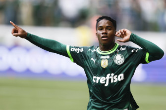 Endrick Offre La Victoire Palmeiras Wallpaper