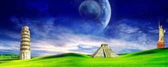 World Of Landmarks Wallpaper Myspace Background