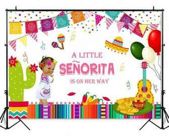 Amazon Mehofoto Mexican Fiesta Baby Shower Backdrop Little