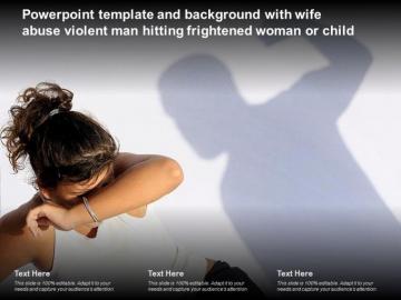 Template And Background With Wife Abuse Violent Man Hitting