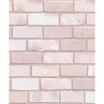 Arthouse Diamond Pink Brick Wallpaper The Home Depot