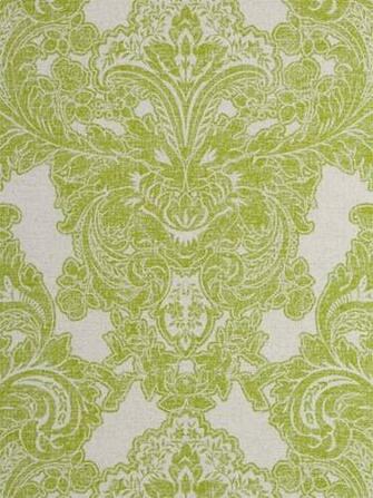 Lime Green And Grey Damask Wallpaper From American Company Sherwin