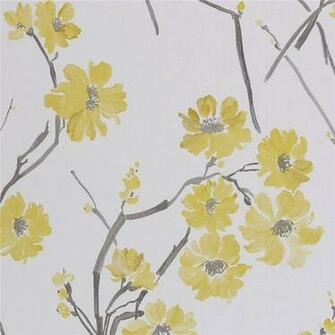 Yellow Grey White Floris Boutique Harlequin