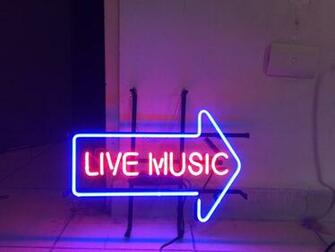 Live Music Bar Pub Beer Room Hotel Game Neon Sign Light Hall