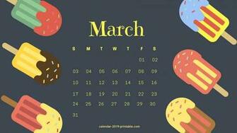 March Desktop Background Calendar Wallpaper