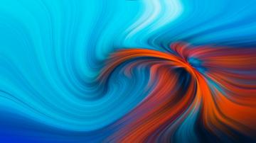 Wallpaper 4k Blue Orange Hole
