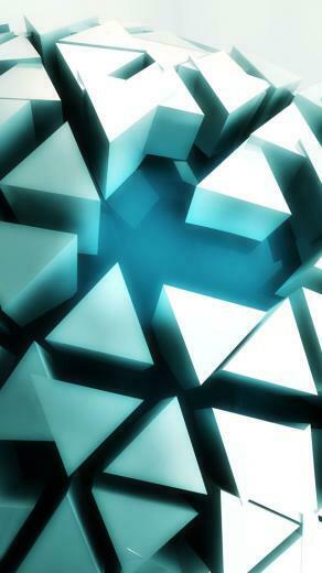Shattered 3d Sphere iPhone 5s Wallpaper