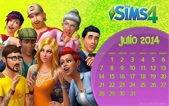 Wallpaper Sims4 Calendario Julio