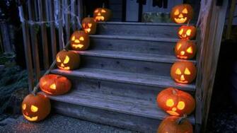 HD Wallpaper Halloween Stair Jack O Lantern