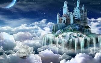 Tower Island Stars Moon Wallpaper