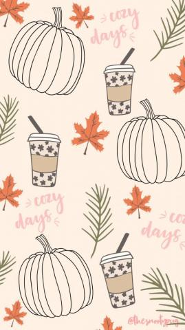 Fall Trendy Cute iPhone Wallpaper Background In
