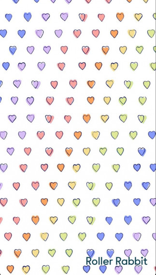 Roller Rabbit Disco Hearts iPhone Wallpaper Preppy