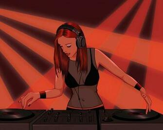 Dj Girl Vector Wallpaper