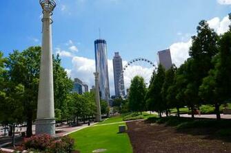 Centennial Olympic Park Atlanta Georgia Sky In The Background