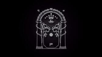 White And Black Illustration The Lord Of Rings Gates