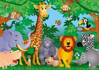 Fototapete Kindertapete In The Jungle Kind Kinderzimmer Tiere