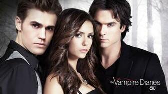 Cw The Vampire Diaries HD Wallpaper Elena Gilbert Stefan Damon Full