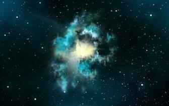 Awesome Blue Green Nebula Wallpaper