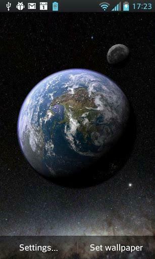 Earth Moon Splendido Live Wallpaper Che Sfrutta Il Giroscopio