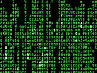 Binary Code Matrix Digital Rain