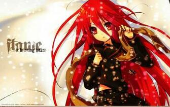 Anime Games And Abstract Art 3d Background Girl Hair Red