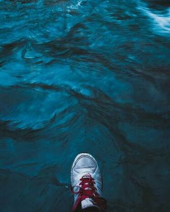 HD Wallpaper Water River Feet Shoes Blue Aesthetic One