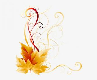Transparent Fall Leaves Decor Picture Background Side Border