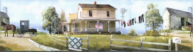 Amish Wallpaper Border
