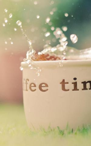 Coffee Time Water Splash iPhone Plus HD Wallpaper