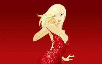 Wallpaper Girl In Red Digital De La Cat Gorie