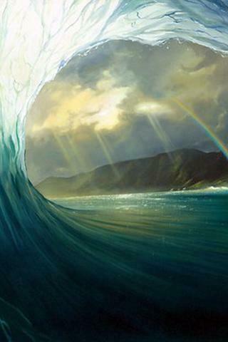 Curling Wave iPhone Wallpaper Idesign