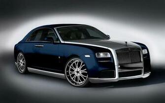 Blue Silver Rolls Royce Car Wallpaper HD