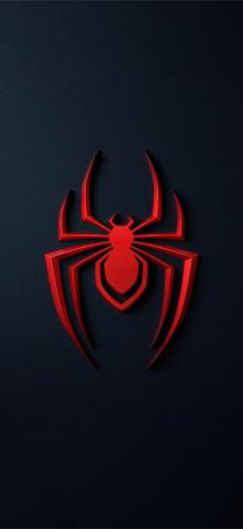 Spider Man Miles Morales Logo 4k iPhone X Wallpaper