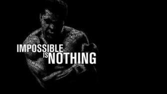 Muhammad Ali Quote Impossible Is Nothing Black And