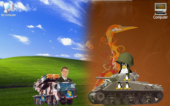 Linux Vs Windows Wallpaper Lar D Maxicep