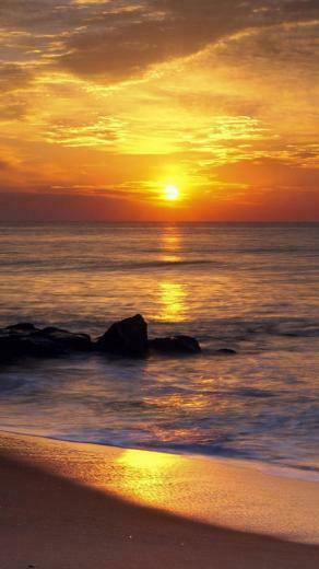 Sunrise Beach Coast iPhone Wallpaper HD