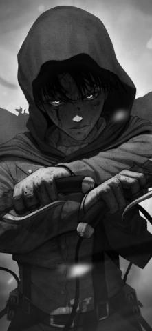 Levi Ackerman Monochrome iPhone Xs X