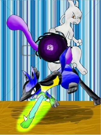 Pokemon Mewtwo Lucario Tribal Hot Girls Wallpaper