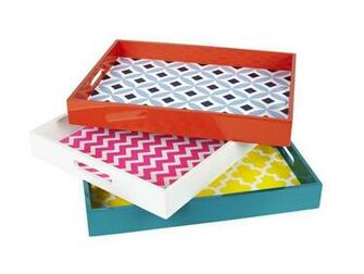 Wallpaper Lined Trays Easy Crafts And Homemade Decorating