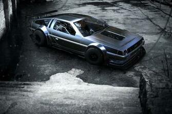 Wallpaper Of Delorean Vehicle Black Car Background HD Image