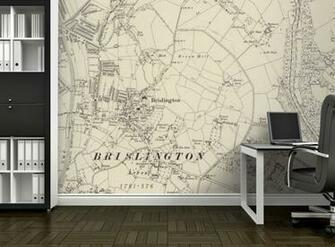 Custom Printed Historic Ordnance Survey Map Wallpaper