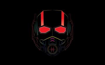 Ant Man Mask Superhero Minimal Wallpaper