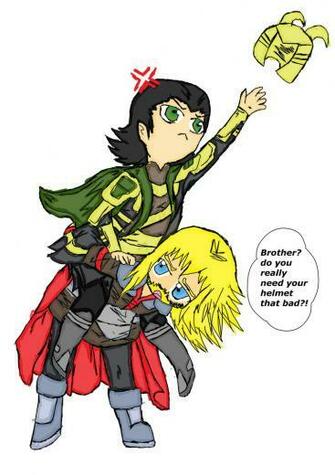 Chibi Loki And Thor By Tashiyoukai