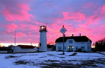 Cape Cod Beach Lighthouse Wallpaper