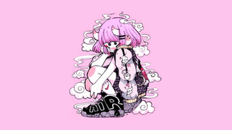 Pink Lo Fi Anime Wallpaper Top