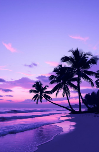 Purple Beach Wallpaper