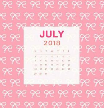 Cute July Calendar Pink Image Pictures Jpg Png