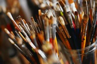 Brushes For Painting Brown Close Up Photography