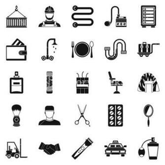Production Icons Set Simple Of Vector For