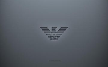 Wallpaper Armani Logo Gray Creative Background